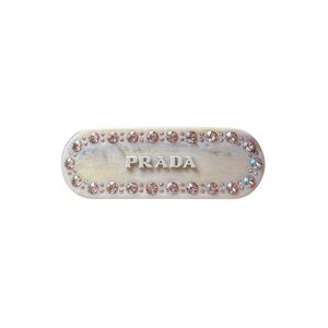 Prada Plex Hair Clip Barrette in Ivory